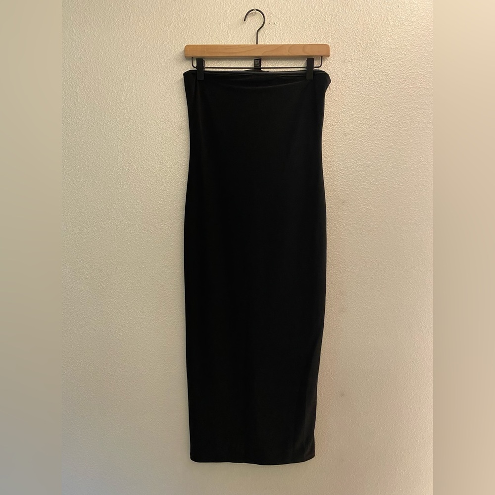 Skin tight black long dress